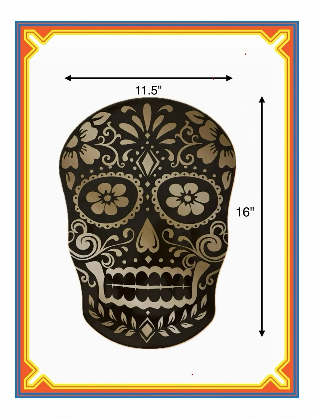 Day of the Dead Calavera Melamine Serving Platter — 11.5